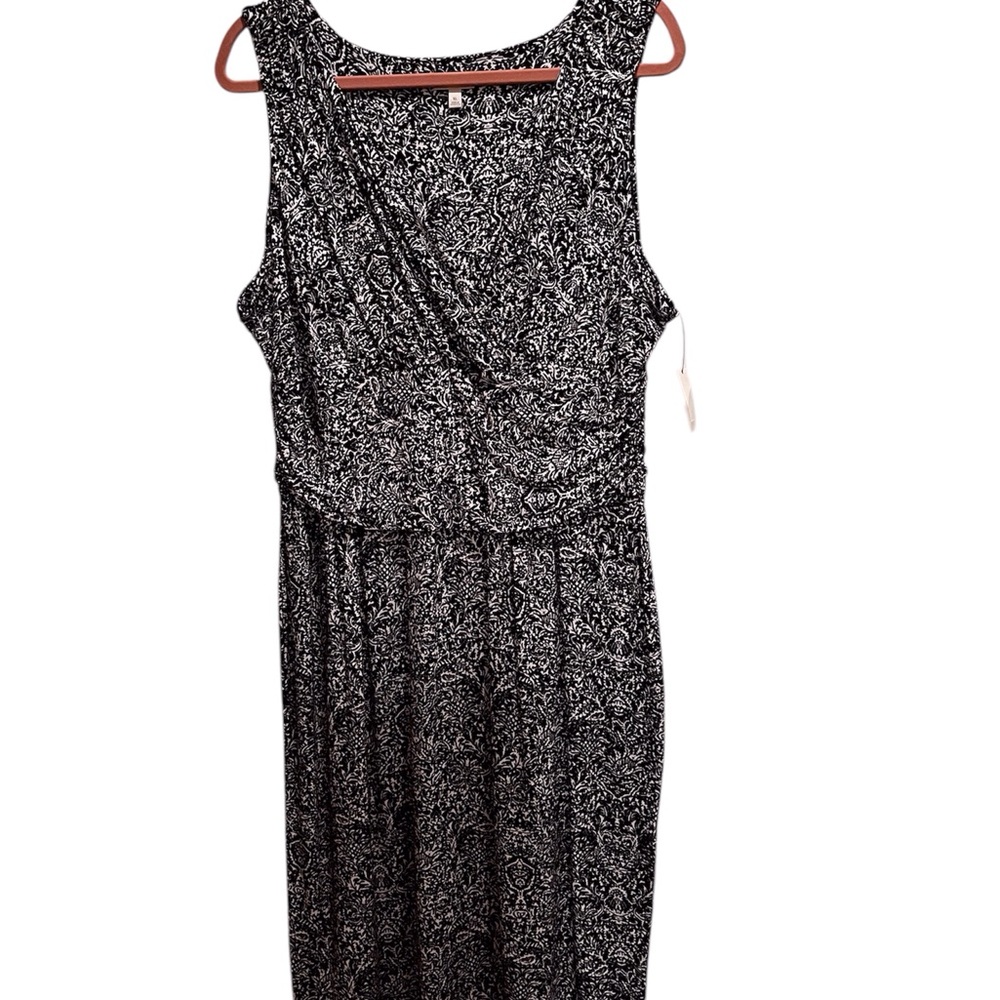 Talbots black and white knit dress